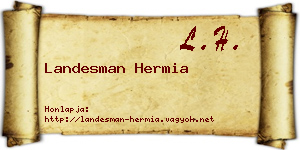 Landesman Hermia névjegykártya